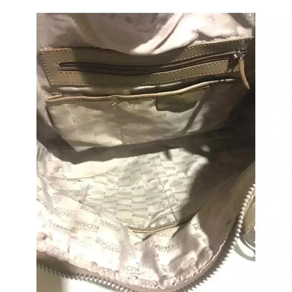 Michael kors beige leather satchel handbag - Picture 6 of 10